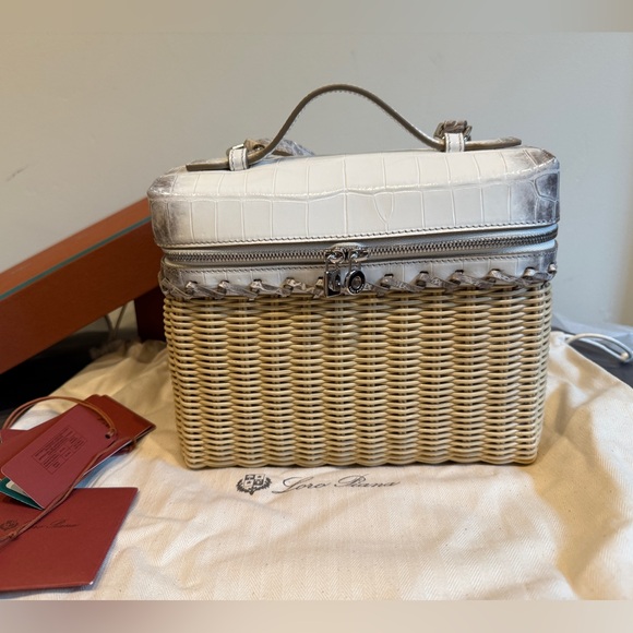 Loro Piana House Exclusive Extra Pocket L19 Wicker Himalaya Crocodile Bag - Picture 4 of 17